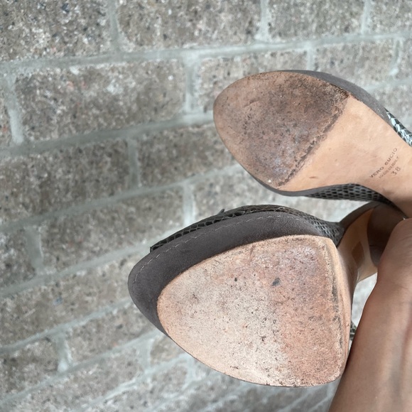 Latitude femme italian suede grey high heels - Picture 5 of 6